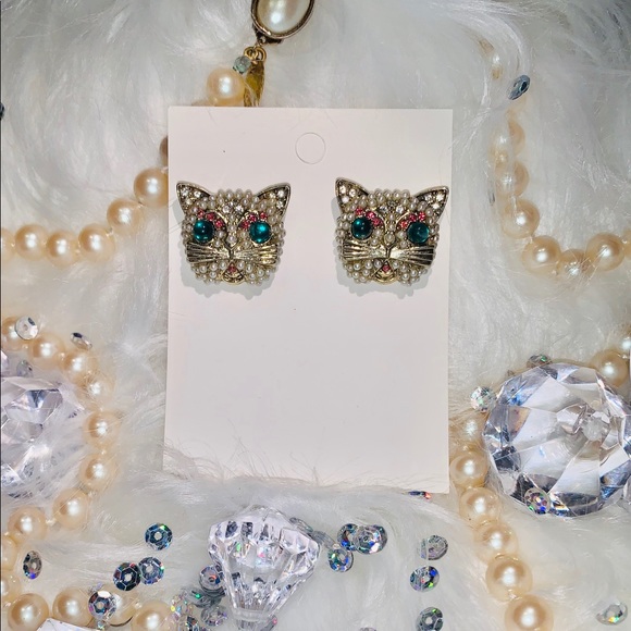 Accessories - Cat Face Vintage Jewelry - Earrings